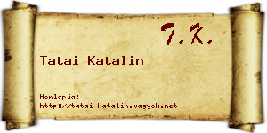 Tatai Katalin névjegykártya