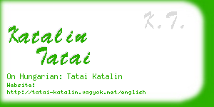 katalin tatai business card